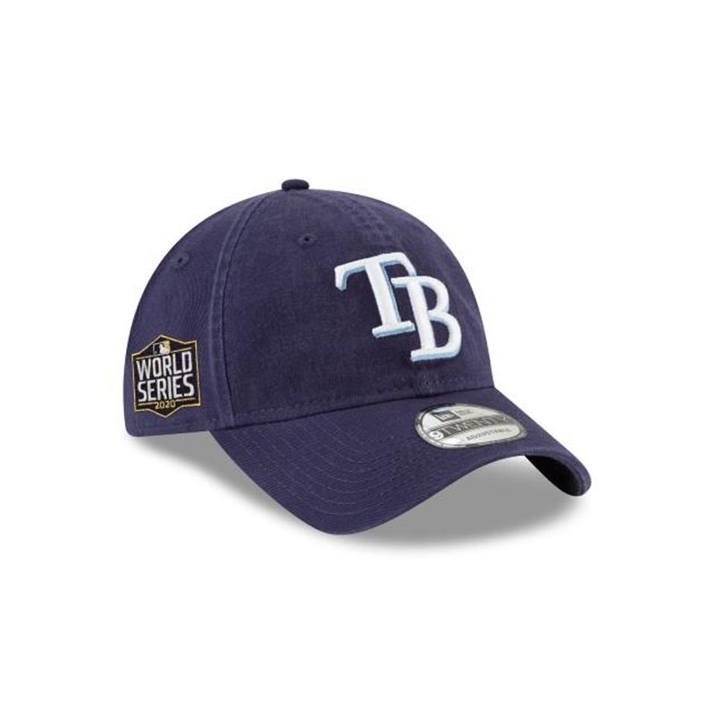 MLB Tampa Bay Rays World Series Side Patch 9Twenty Adjustable (XHO1141) - Blue New Era Caps